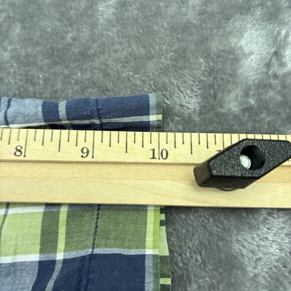 Brooks Brothers Plaid Button Down Shirt Mens Large Blue Green Short Sleeve - Picture 7 of 8